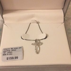 Sterling Silver Cross with 18” inch chain